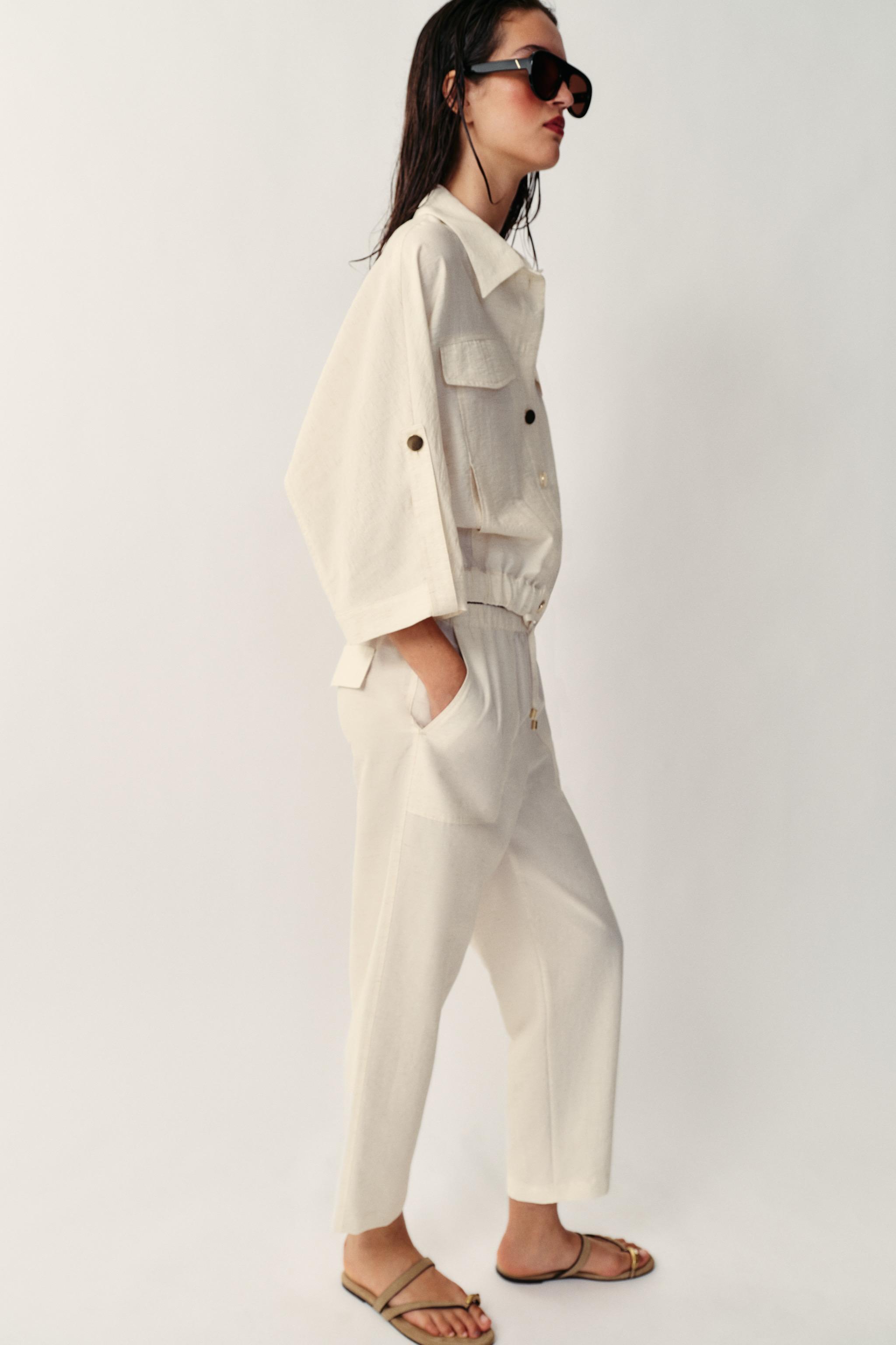 Женские брюки Zara ELASTIC WAISTBAND PANTS — фото 4