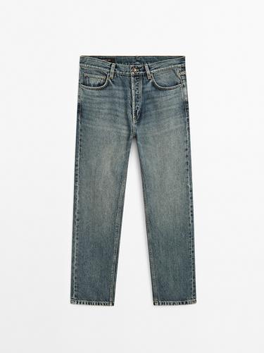 Jeans straight fit - Azul medio de Zara