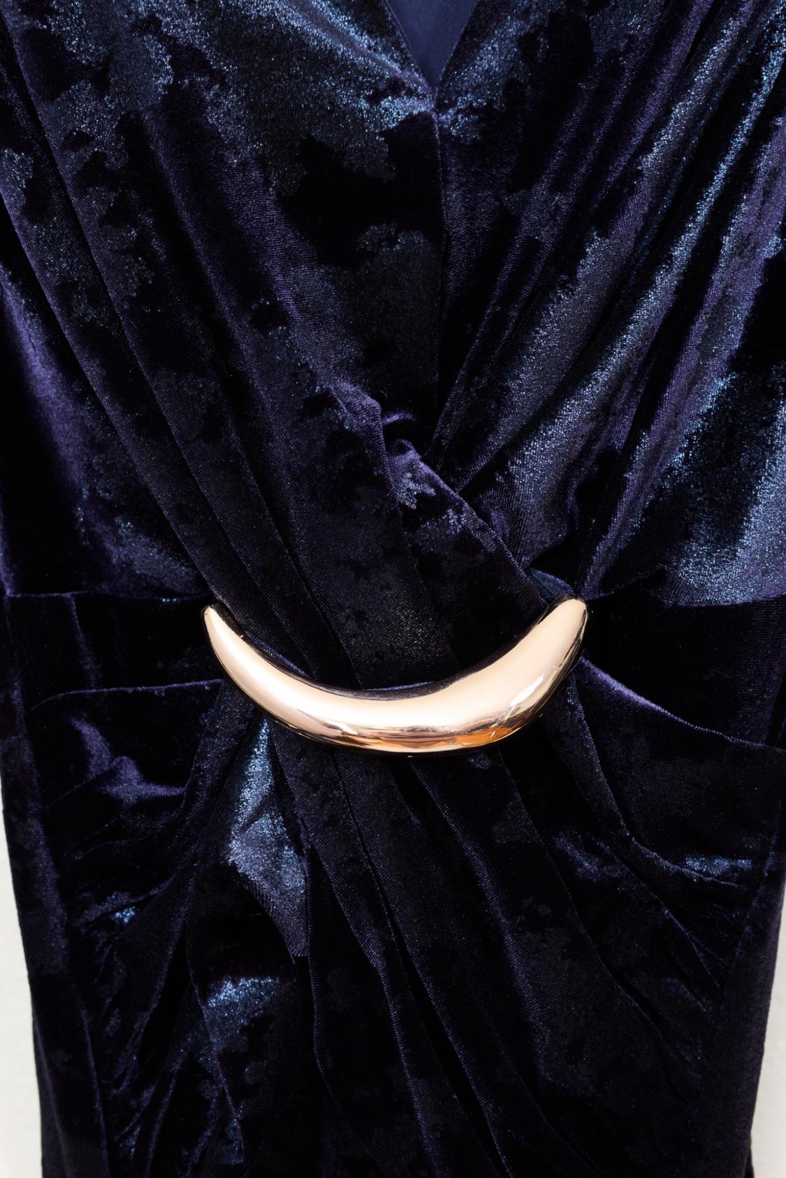VELVET MIDI DRESS WITH HARDWARE - Image 3