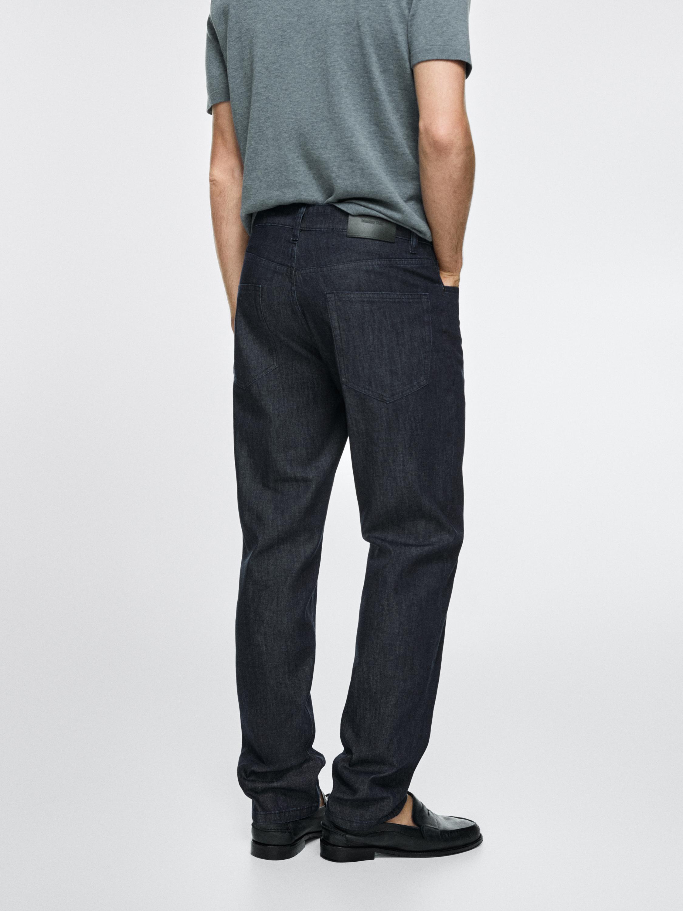 Lightweight tapered fit jeans