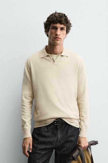 POLO PUNTO ESTRUCTURA - Beige de Zara