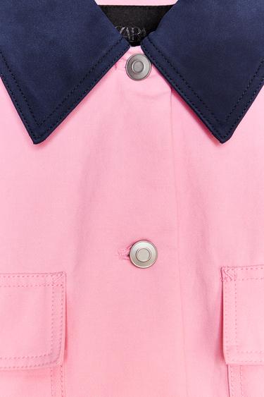 CONTRAST COLLAR JACKET - Mid-pink by Zara - Image 4