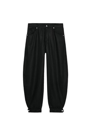 BALLOON FIT TIRO MEDIO TRF JEANS - Negro de Zara