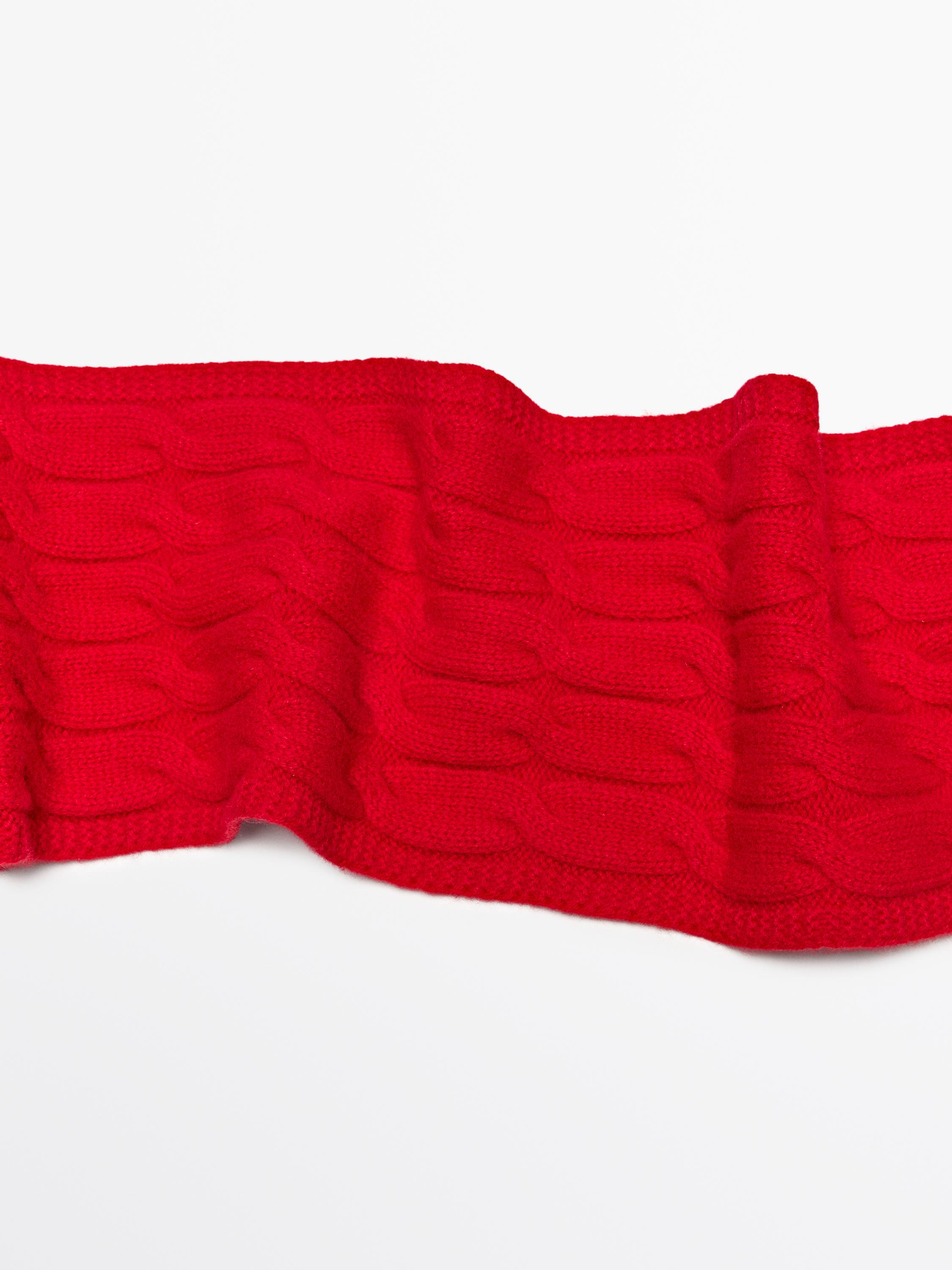 Braided wool blend scarf