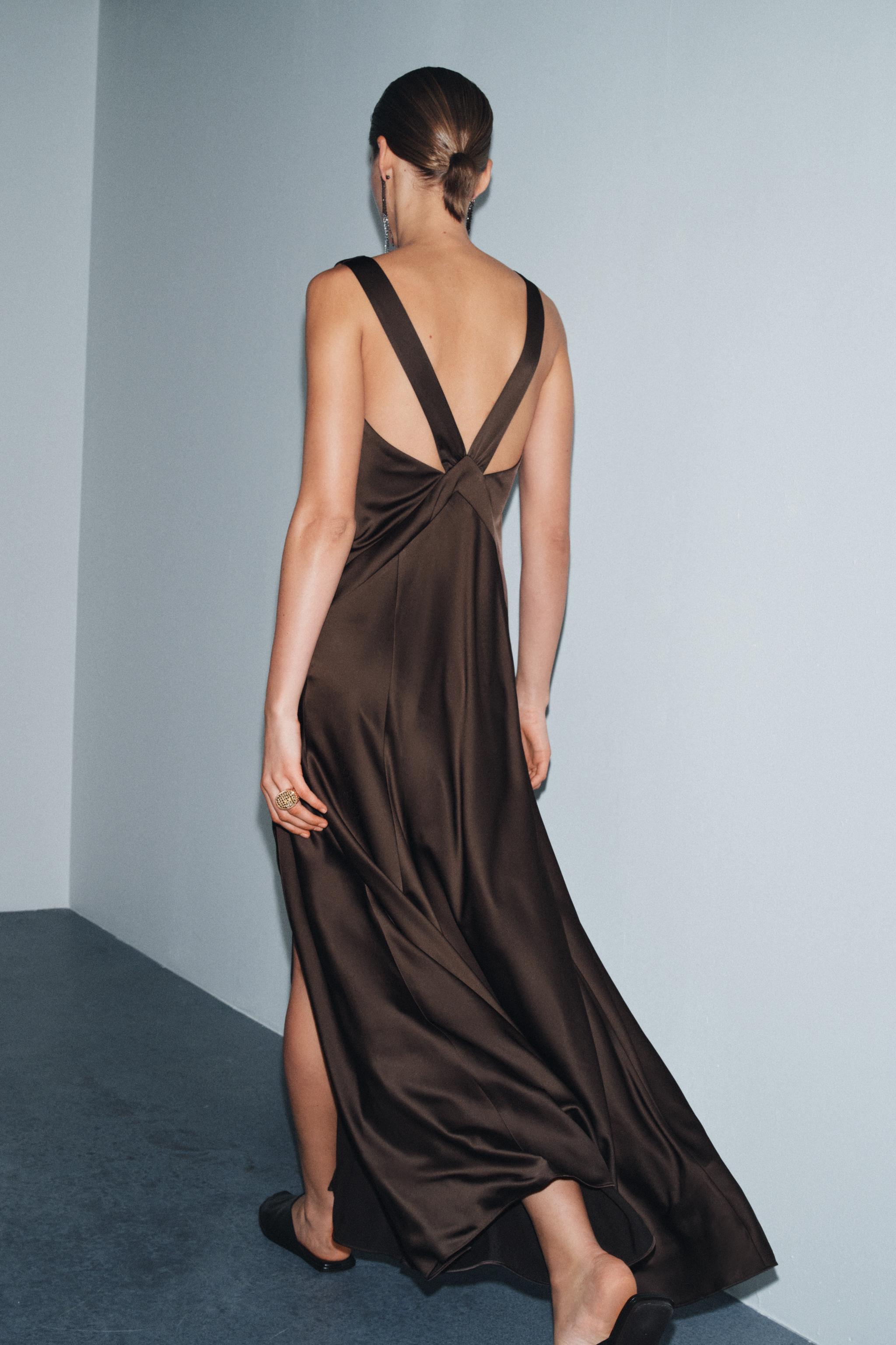 ZW COLLECTION LIMITED EDITION SATIN EFFECT LONG DRESS