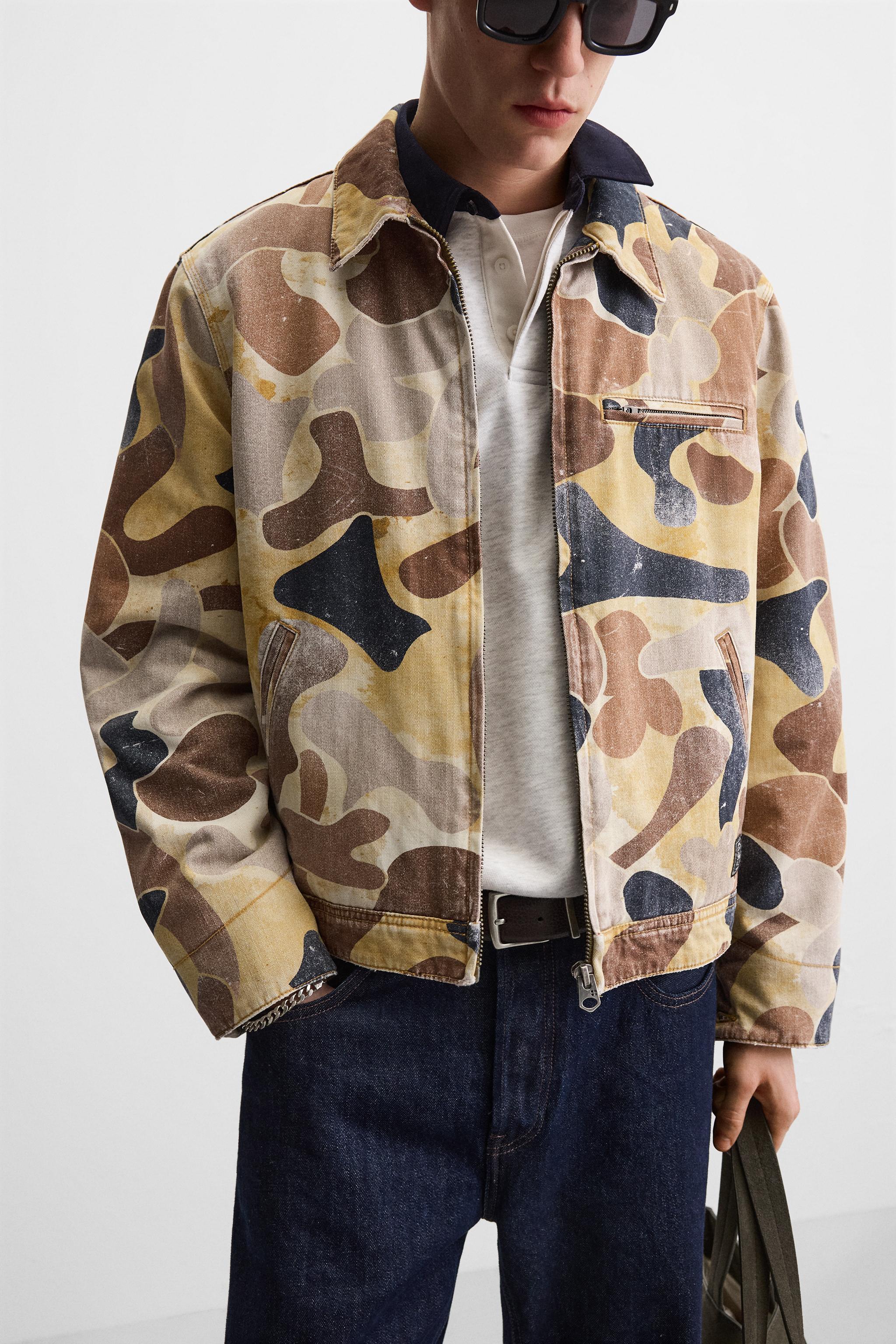 ABSTRACT PRINT JACKET - Beige | ZARA United States