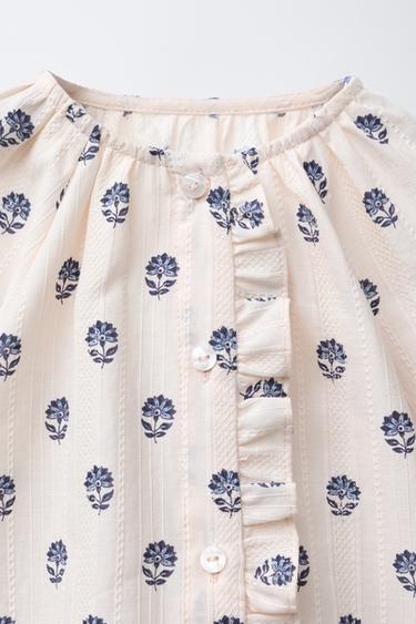 BLOUSE IMPRIMÉE À FLEURS - Écru de Zara - Image 2