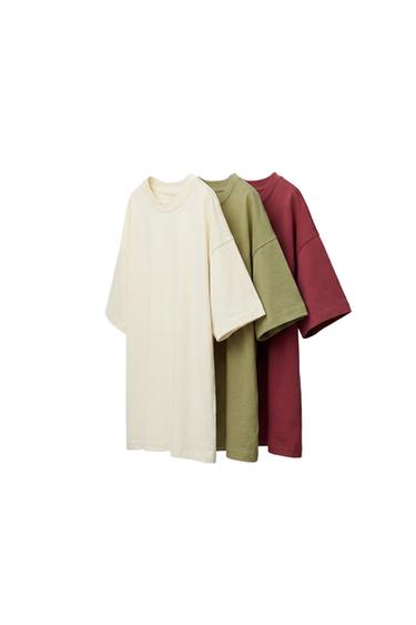 3-PACK OF PLAIN T-SHIRTS - Pistachio by Zara