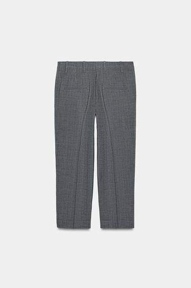 PANTALÓN RECTO CUADROS ZW COLLECTION - Gris de Zara