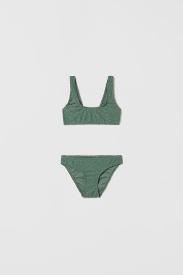 Zara KIDS/ JACQUARD ANIMAL PRINT BIKINI - Khaki - Image 0