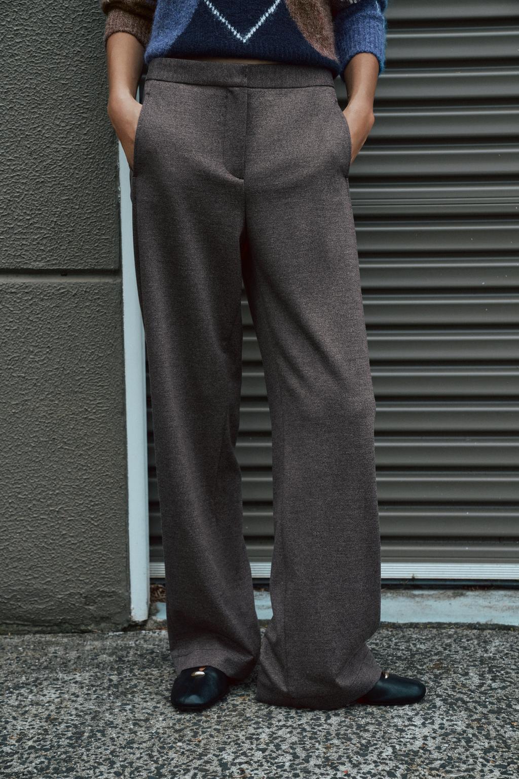 HIGH-WAISTED STRAIGHT LEG PANTS - image 2