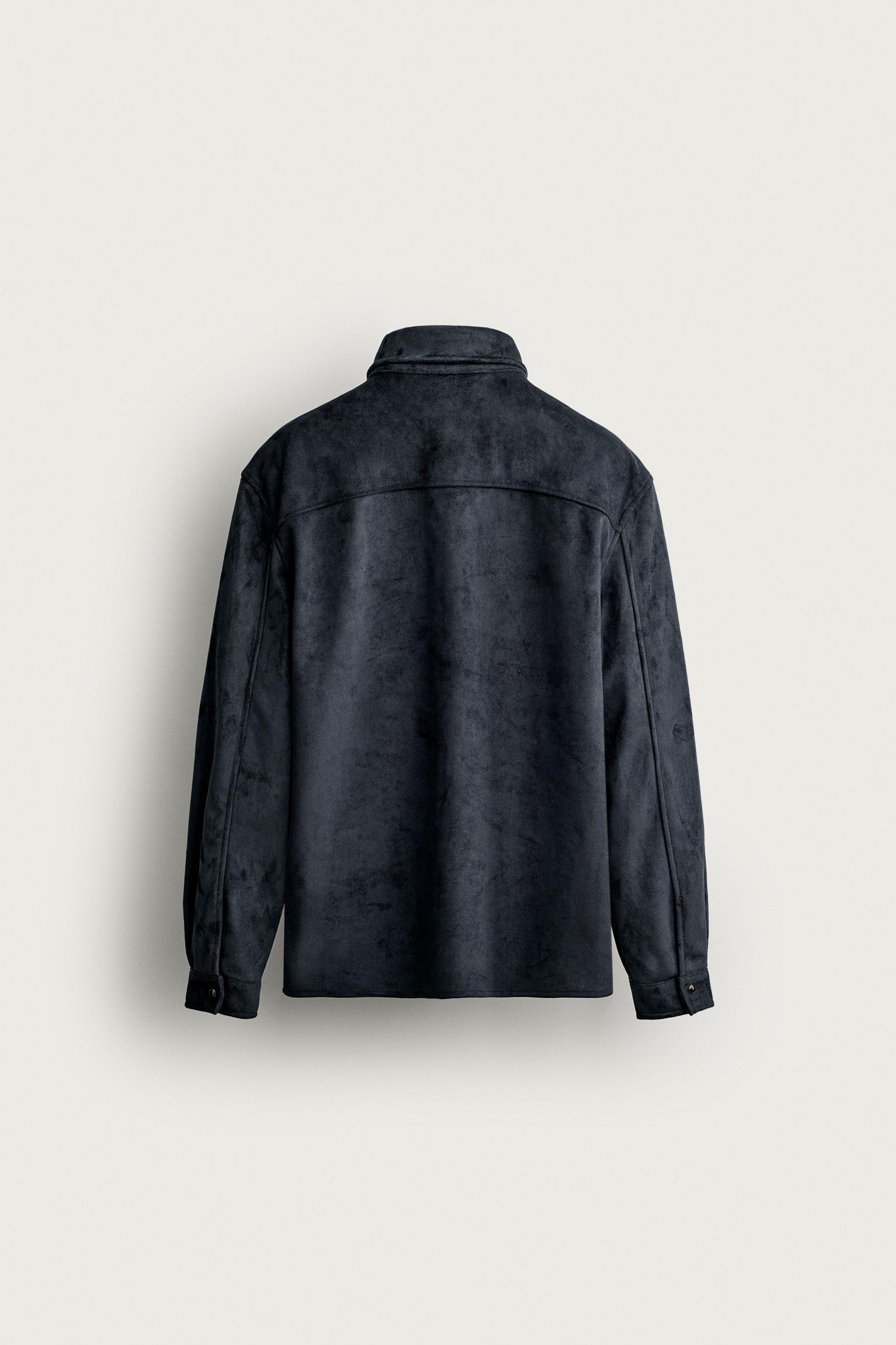FAUX SUEDE OVERSHIRT