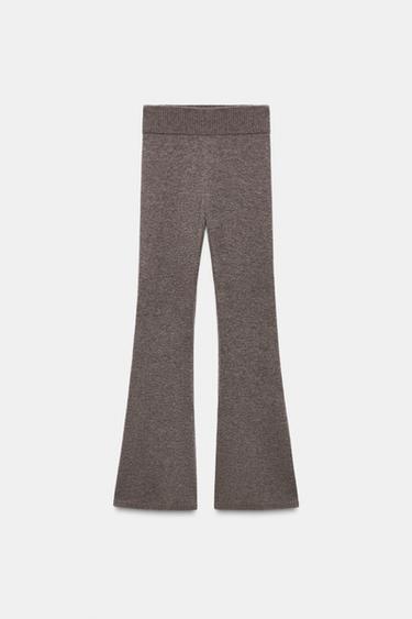 FLARE TROUSERS 90% WOOL SKI COLLECTION - Mink by Zara