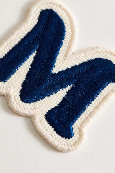 THERMO-ADHESIVE LETTER M PATCH - Blue by Zara - Image 2