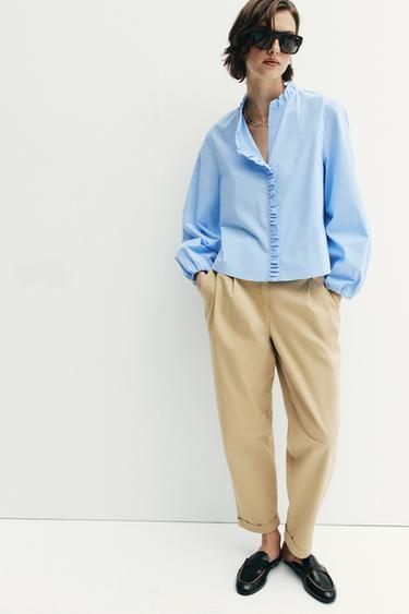 CAMISA VOLANTES - Celeste de Zara