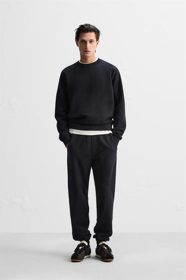 SWEAT CREW NECK - Bleu marine foncé de Zara