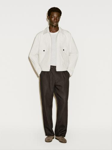 Zara Cotton blend crepe jacket - Limited Edition - Beige - Image 0