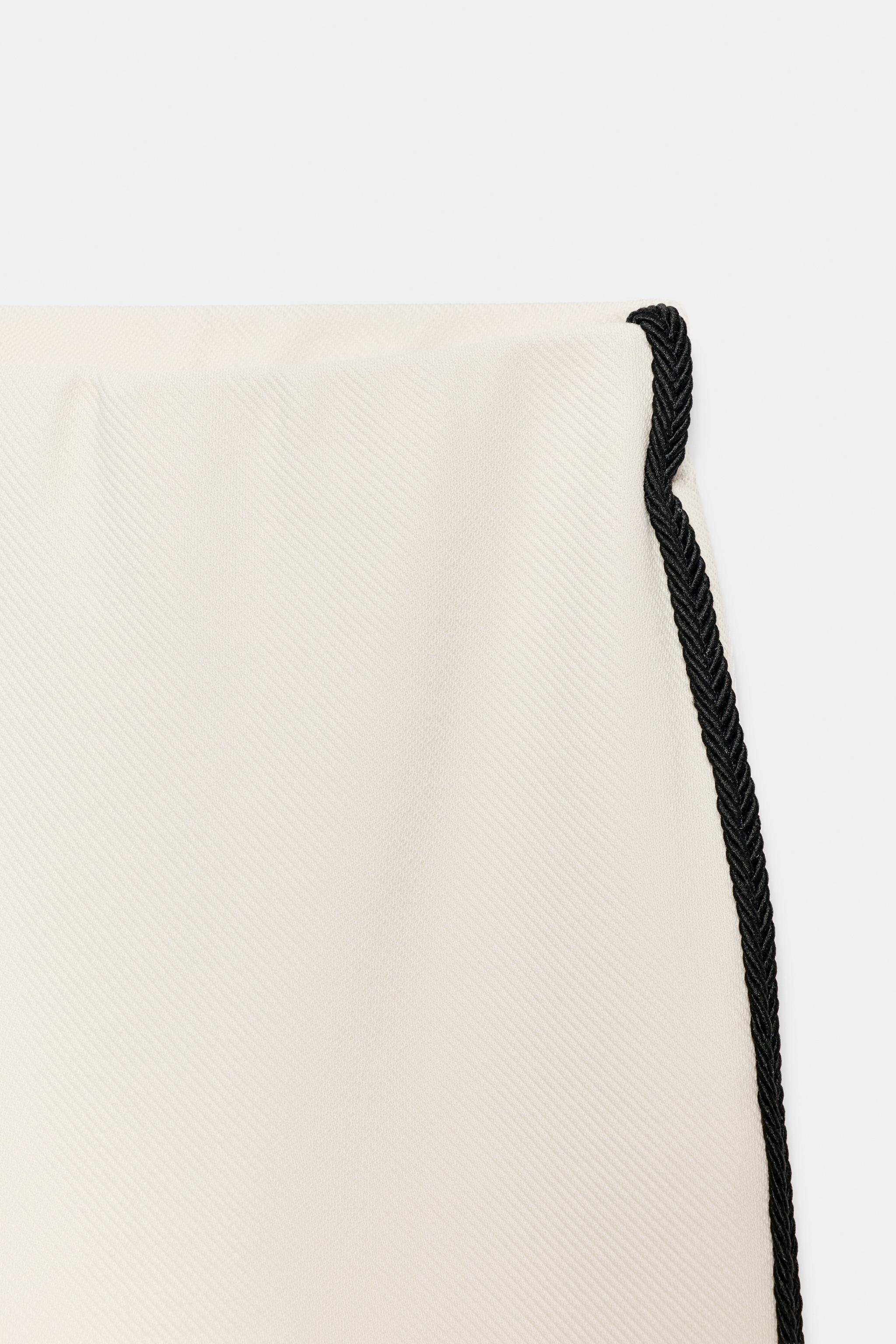 PIPED WIDE LEG PANTS