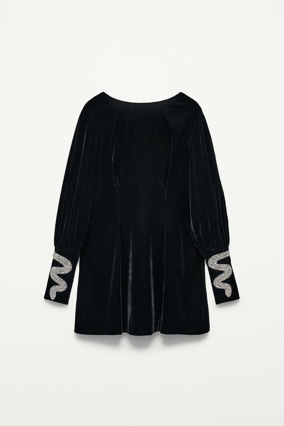 VELVET MINI DRESS - THE ITEM ZARA WOMAN