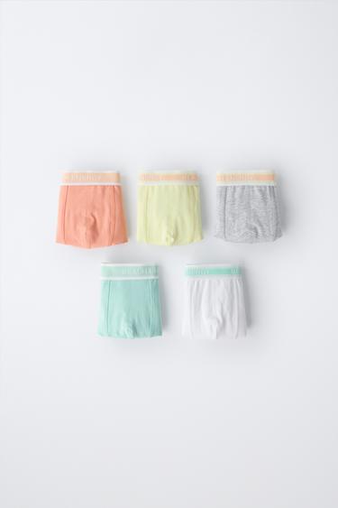 2-6 AÑOS/ PACK CINCO BÓXERS TEXTO - Multicolor de Zara - Imagen 0