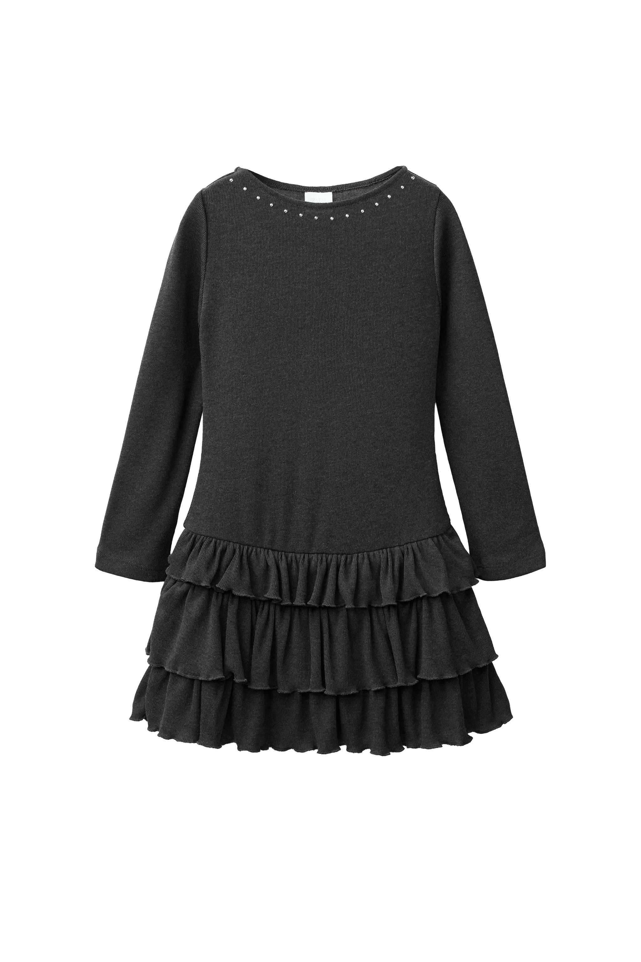 VESTIDO VOLANTES TACHAS