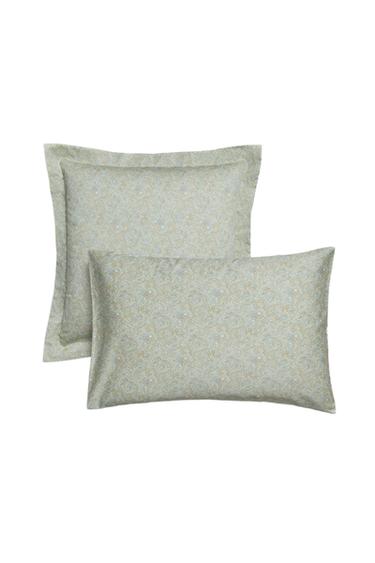 PAISLEY SATEEN PILLOWCASE - Green by Zara