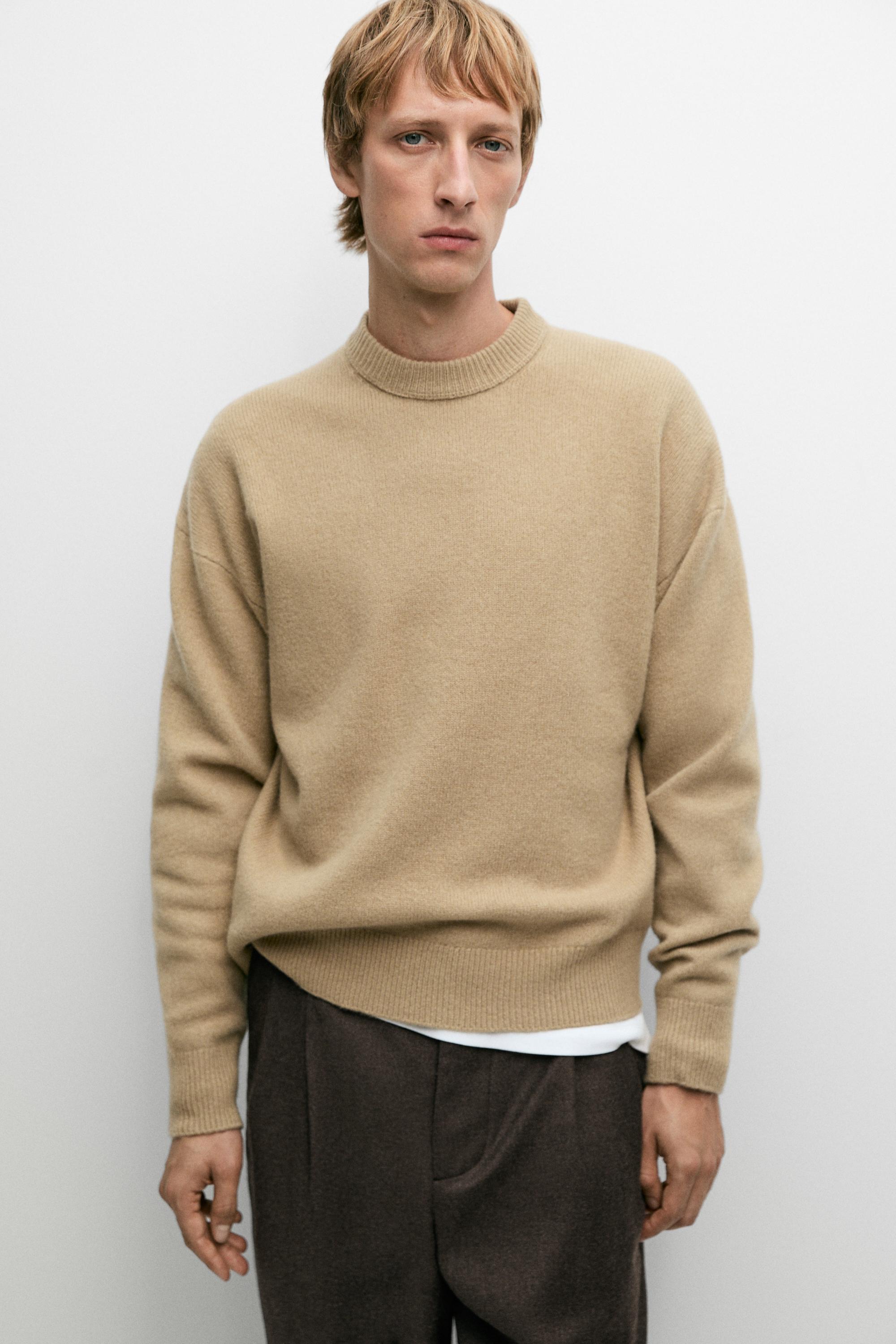 Pull en maille 100 % laine à col rond