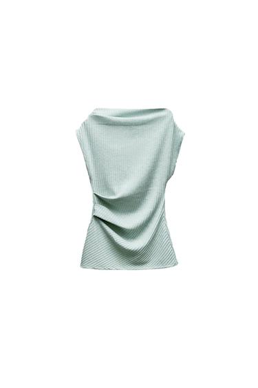 ASYMMETRIC RIBBED TOP