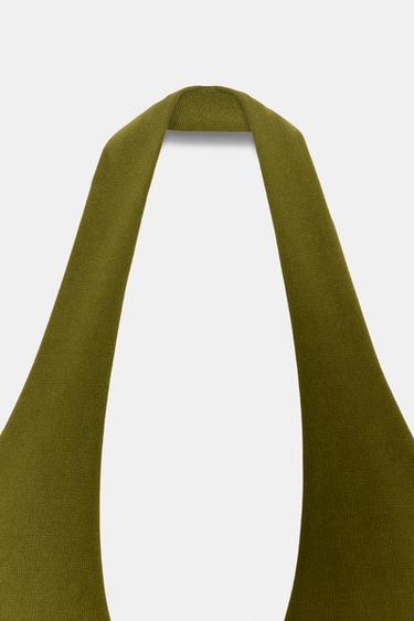 ROBE BALLON BIMATIÈRE - Vert olive de Zara - Image 7