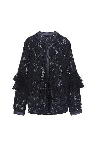 CONTRAST LACE SHIRT