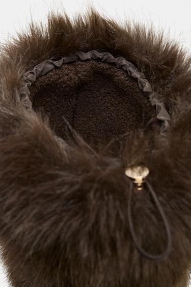 BOTTES EFFET FOURRURE SKI COLLECTION - Marron de Zara - Image 7