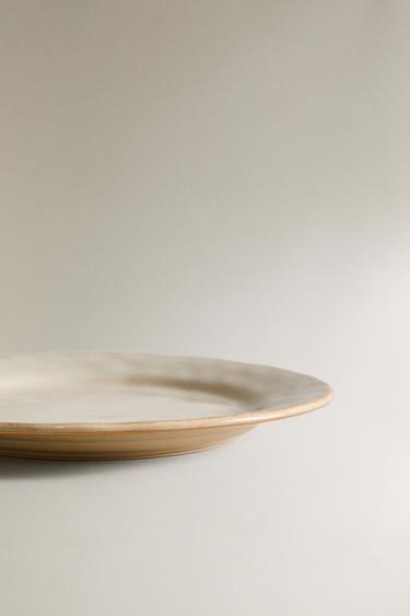 STONEWARE DESSERT PLATE WITH IRREGULAR EDGE - Cream by Zara - Image 3