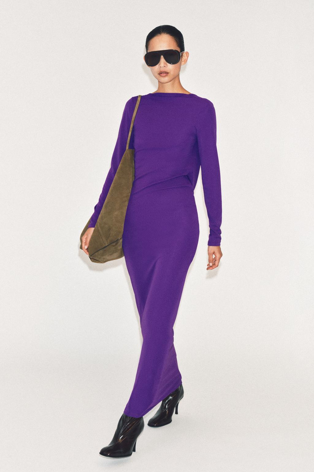 DRAPED OPEN BACK DRESS