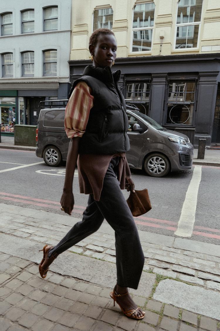 Zara Manteau Doudoune Zara Sans Manche Femme Veste Doudoune