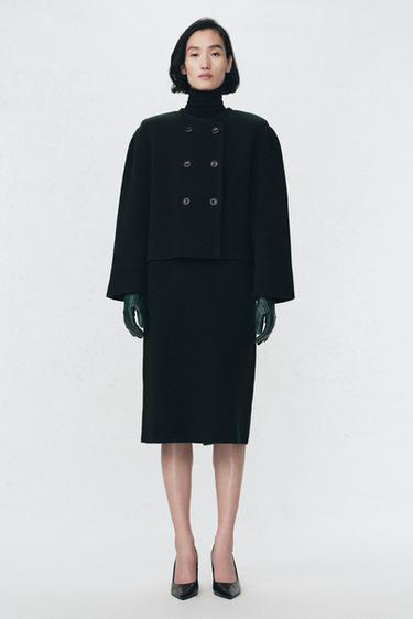 SOSHIOTSUKI X ZARA 100% ウールミディ丈スカートダークボトルグリーン0ZaraのSOSHIOTSUKI X ZARA 100% ウールミディ丈スカート - ダークボトルグリーン - 画像 0