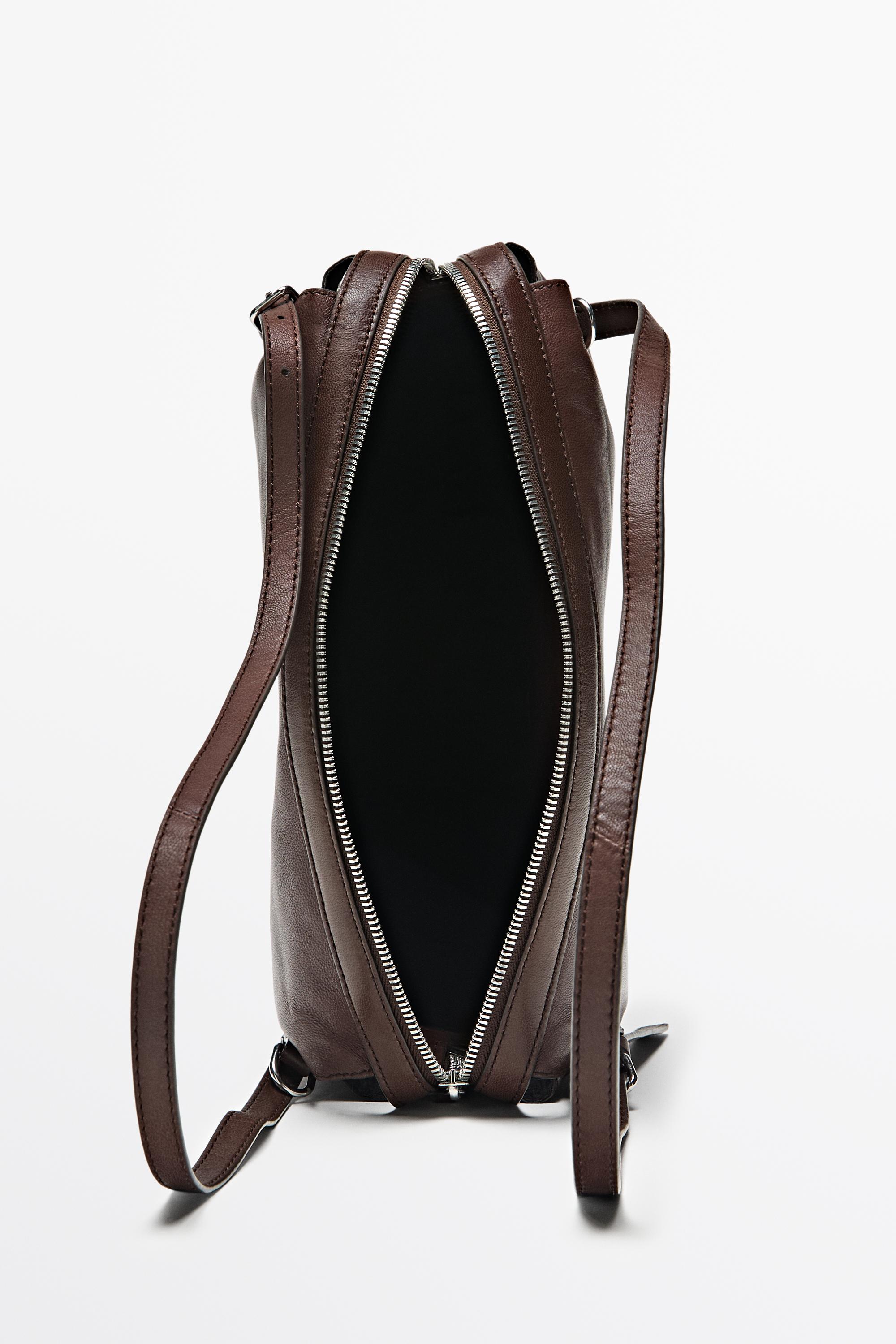 Sac cartable moyen en cuir nappa