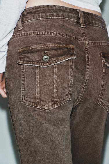 JEAN TRF BOOTCUT TAILLE BASSE - Marron de Zara - Image 5