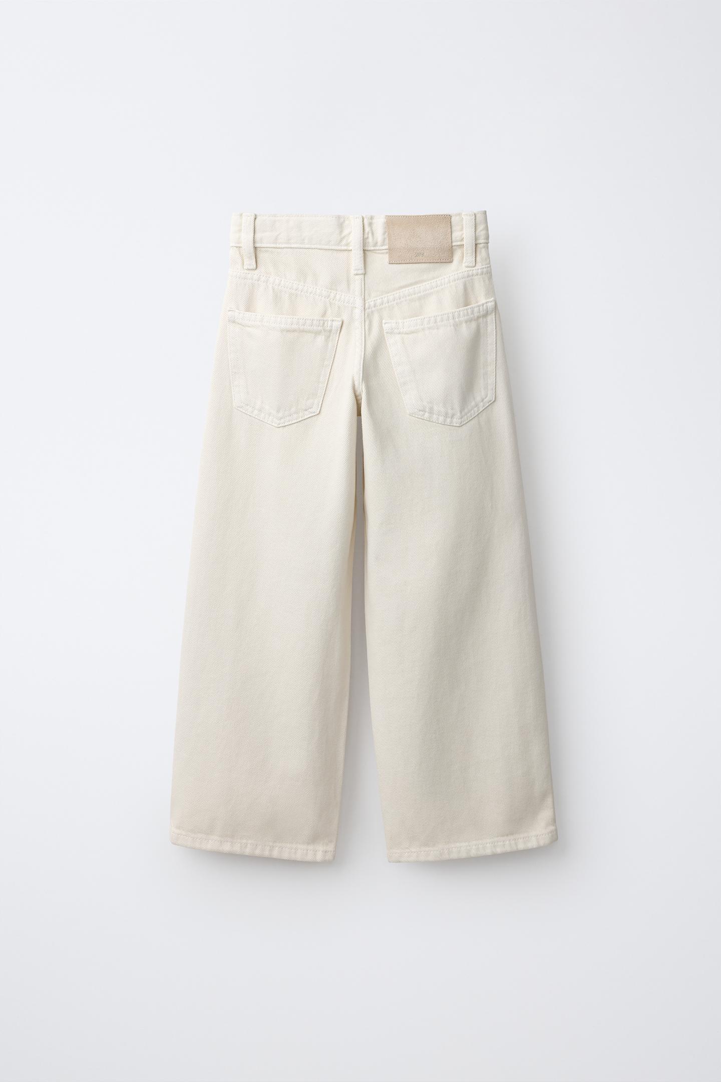 Детские джинсы Zara Wide Leg, цвет: Экрю — фото 2
