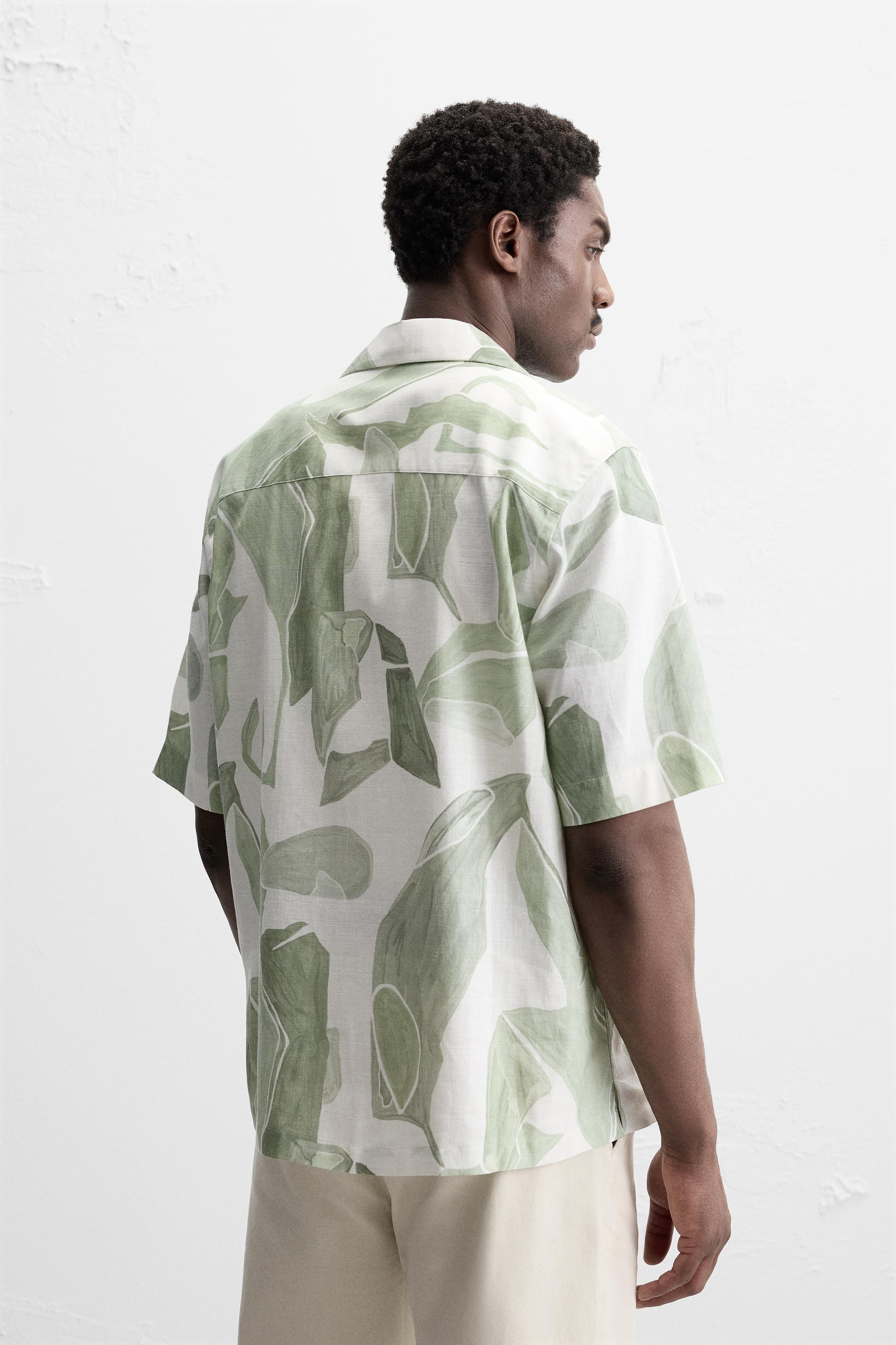 ABSTRACT PRINT SHIRT - Green | ZARA United States