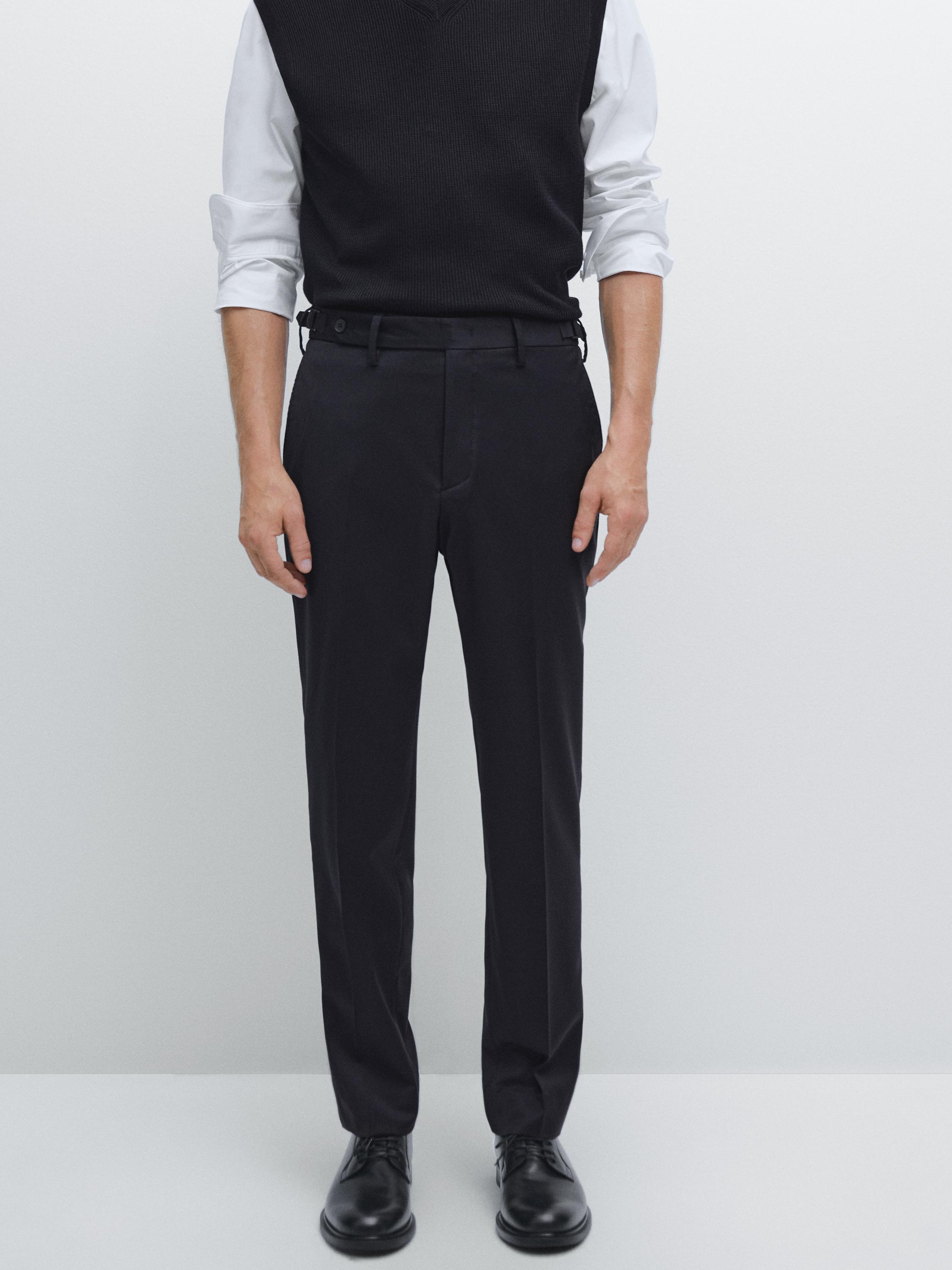 Wool blend smart trousers