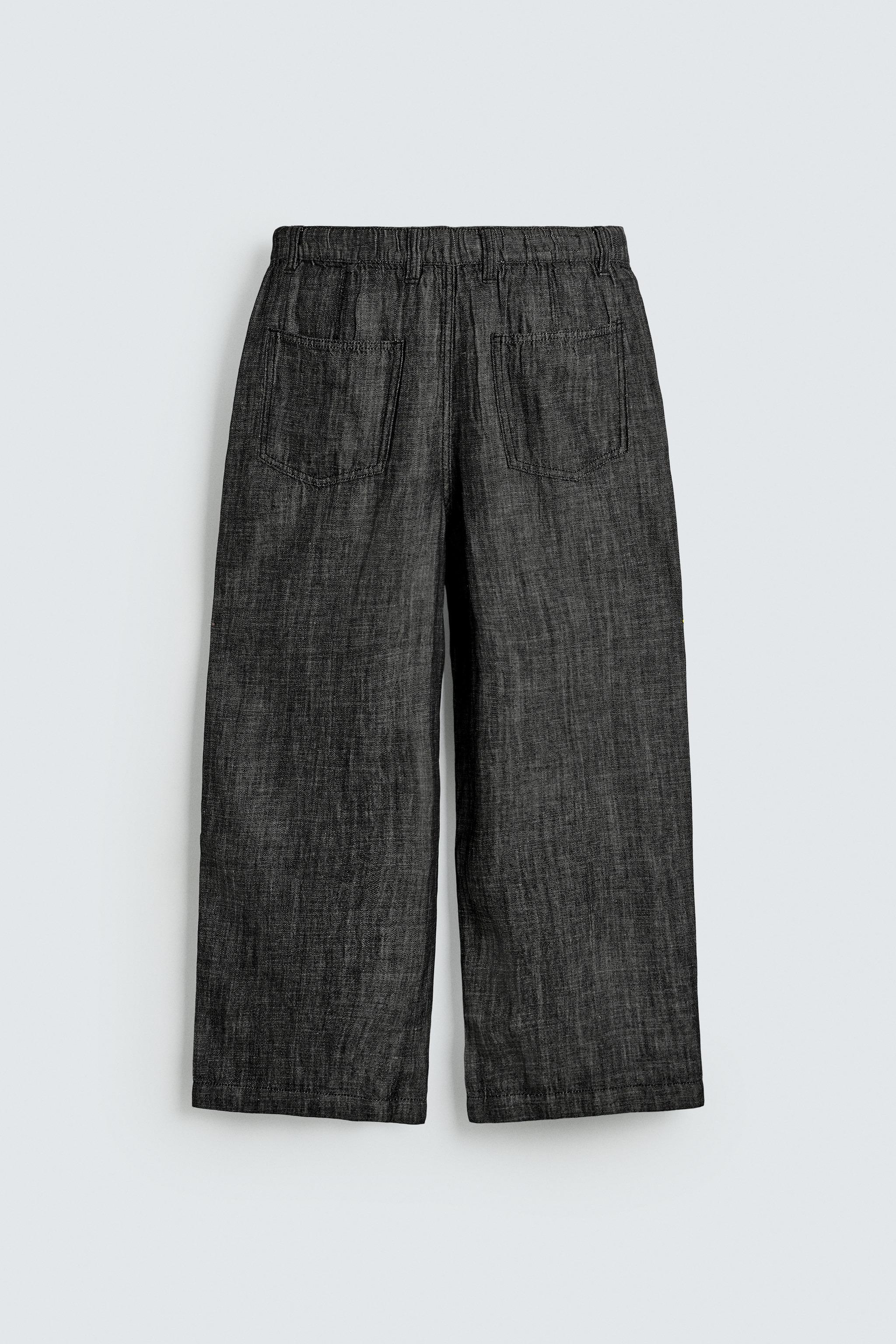 RELAXED FIT COTTON - LINEN PANTS
