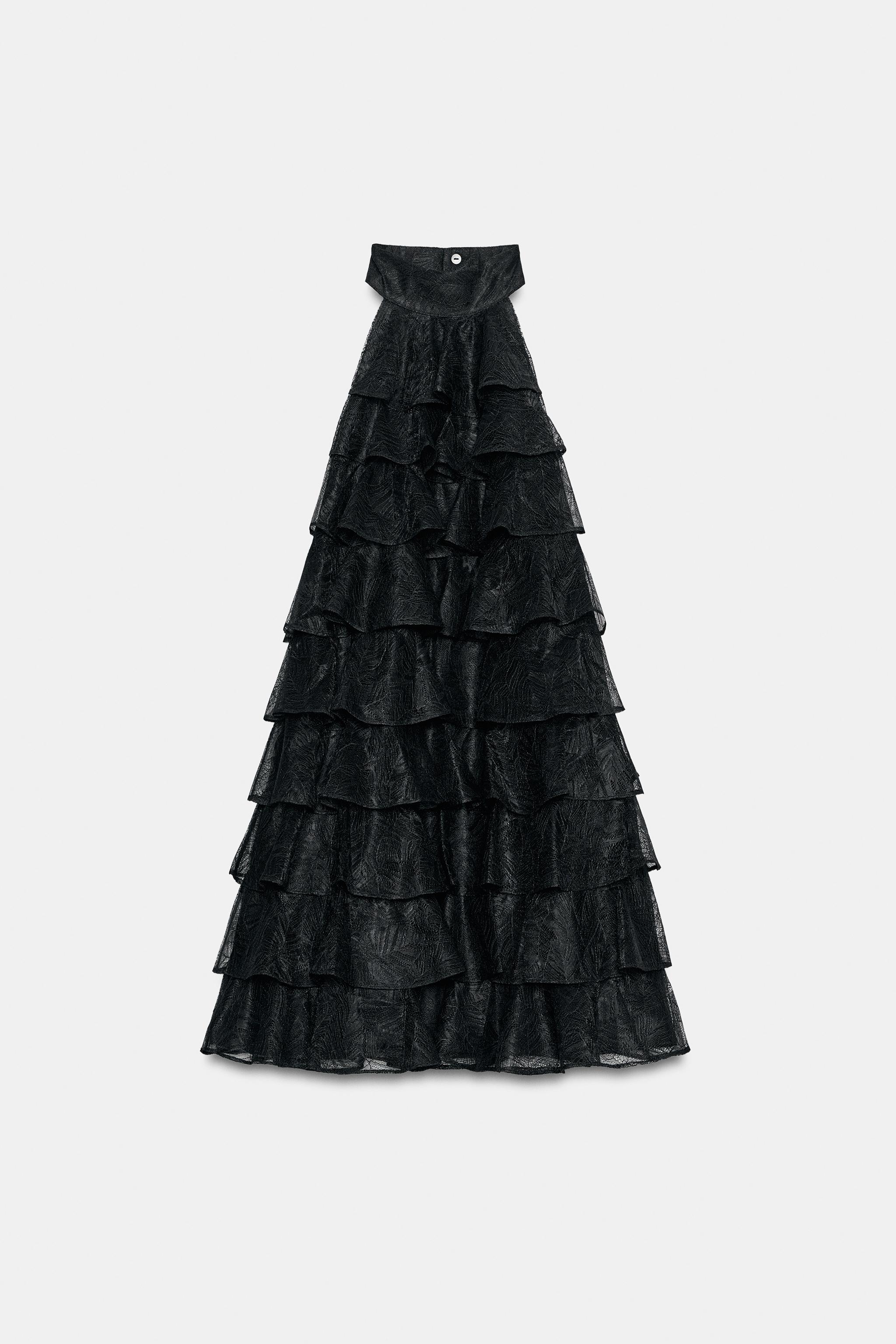 LACE RUFFLE SHORT DRESS