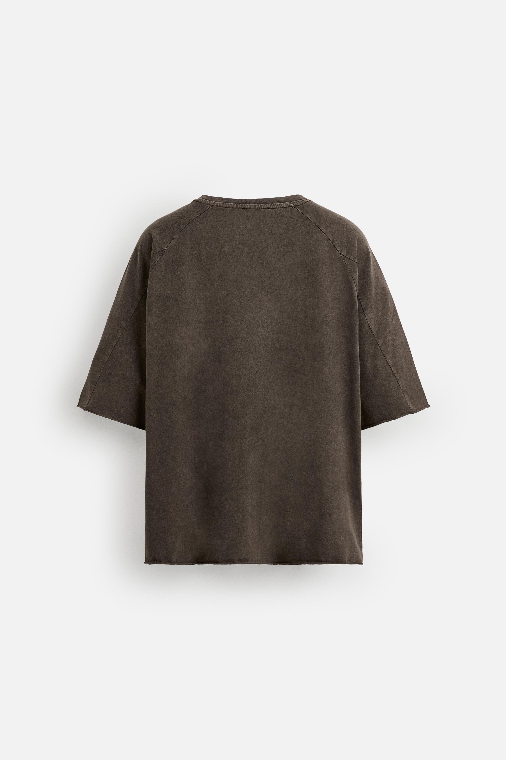 【ZARA】ウォッシュ加工リラックスフィットTシャツ4087/497/922 04087497700-e2.jpg?ts=