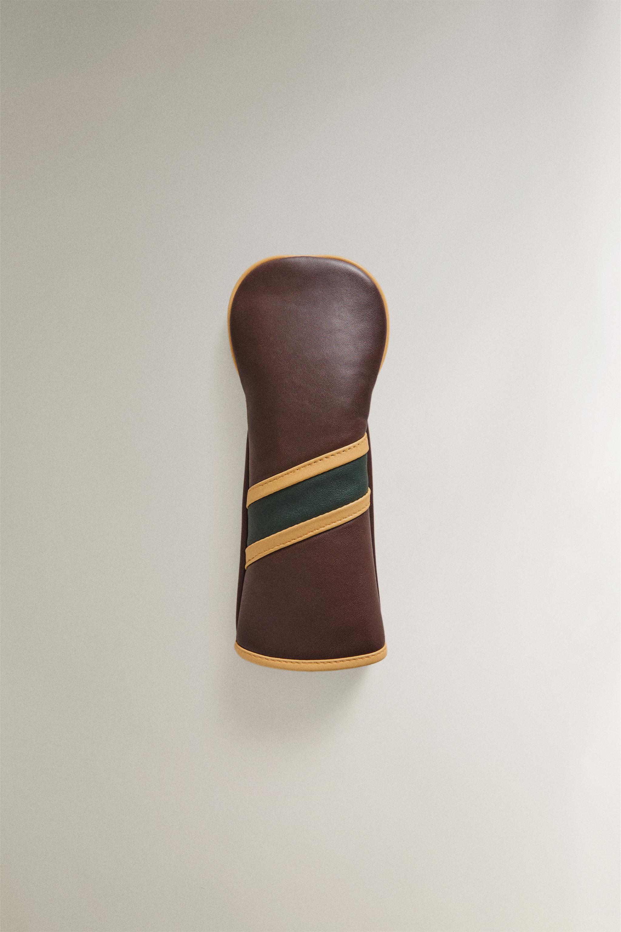 LEATHER HYBRID GOLF CLUB COVER - Brown / Green | ZARA United States