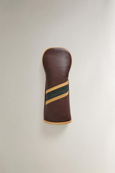 Zara LEATHER HYBRID GOLF CLUB COVER - Brown / Green