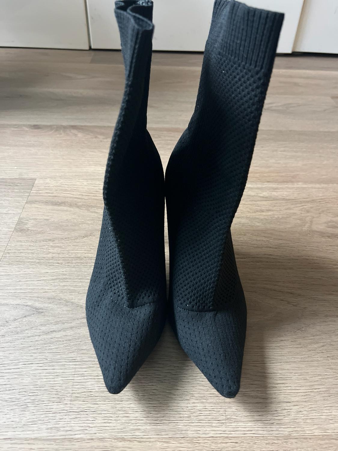 STRETCH FABRIC HIGH HEEL ANKLE BOOTS - Image 3