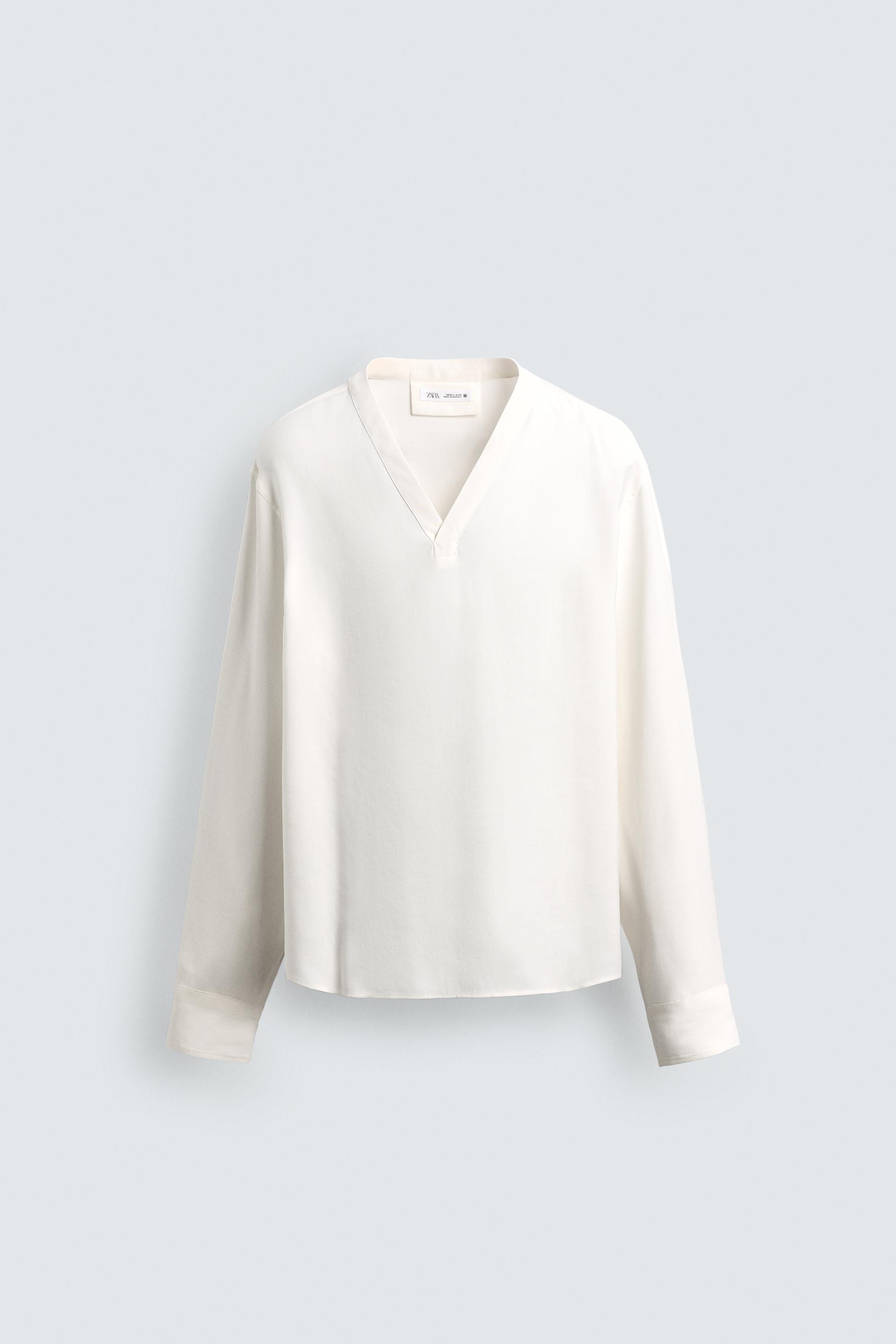 CHEMISE FLUIDE COL EN V