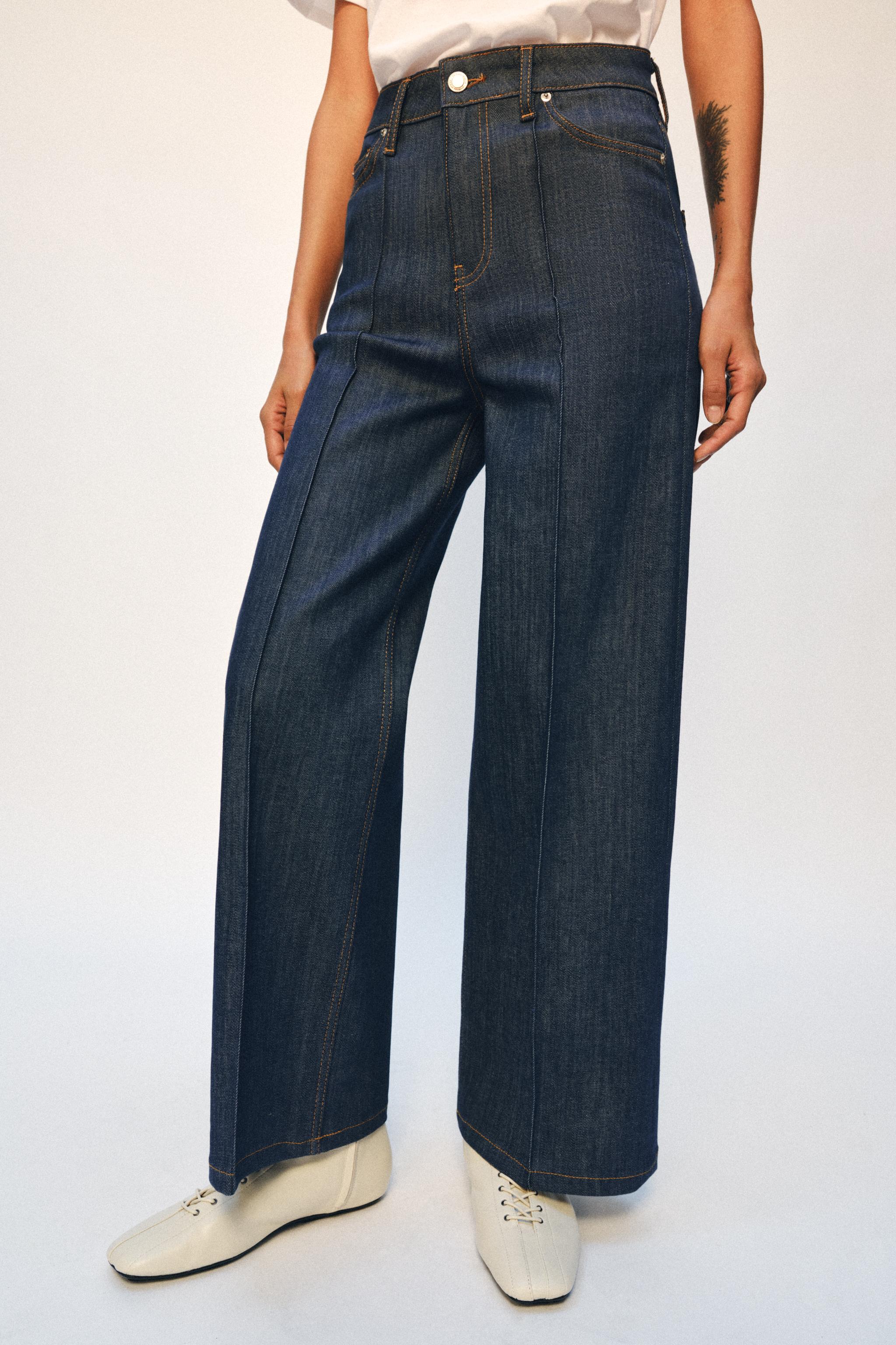 ZW COLLECTION WIDE LEG HIGH-RISE JEANS
