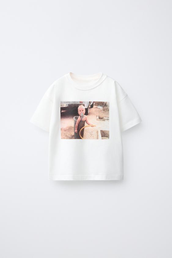 تيشرت PUKAS SURF بصورة فوتوغرافية - أبيض الخاص بـ Zara - صورة 0