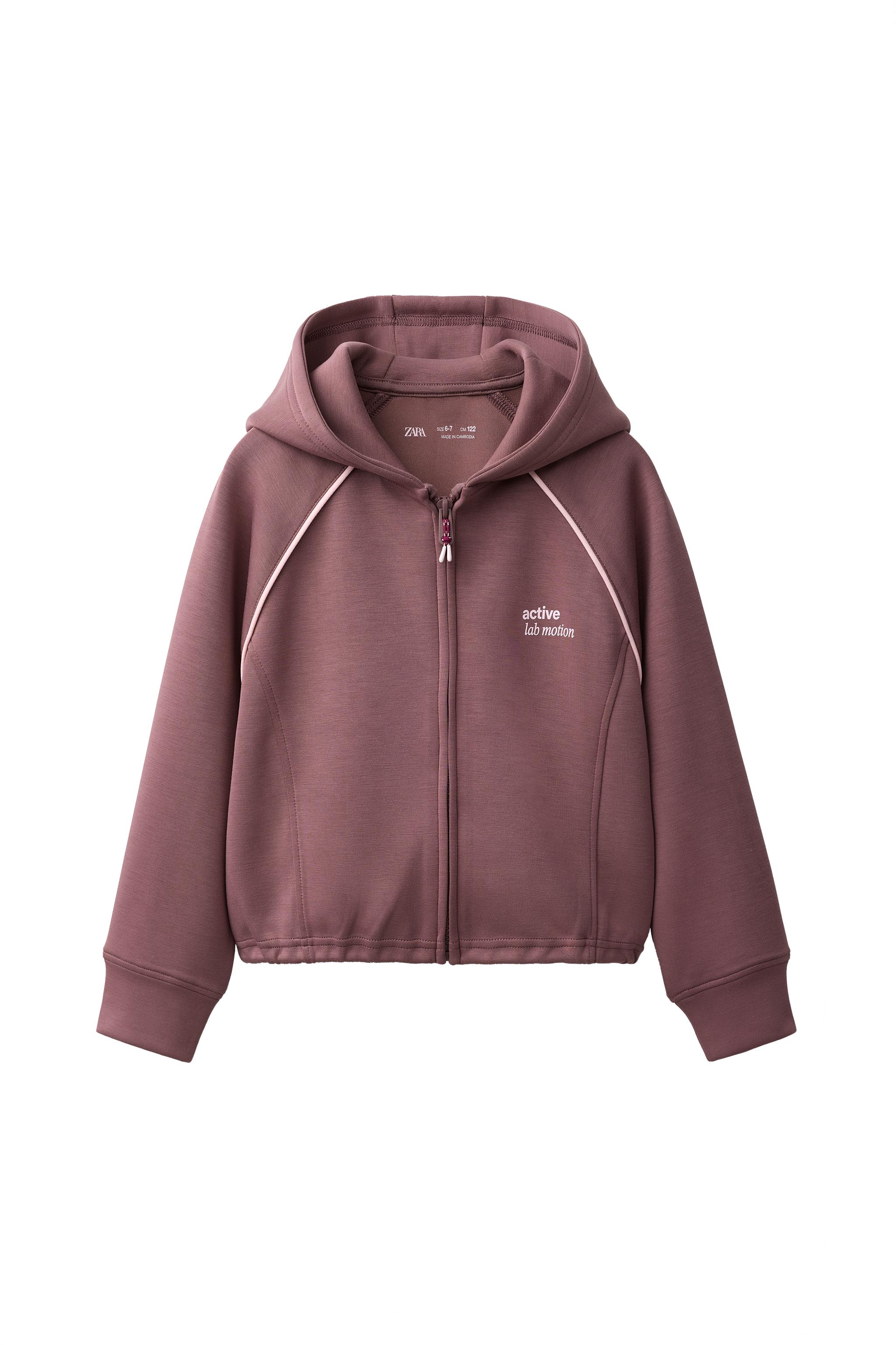 ジム フーデッドジャケット - ペールピンク | ZARA Japan / 日本